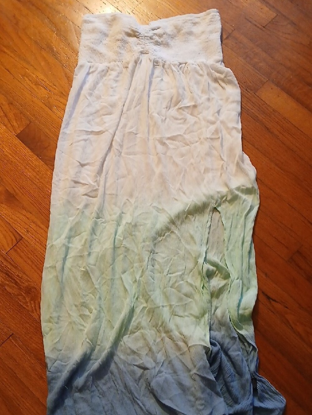 Raviya Womens Sz XL Strapless Ombre Maxi Swim Cover Up/Dress NWT